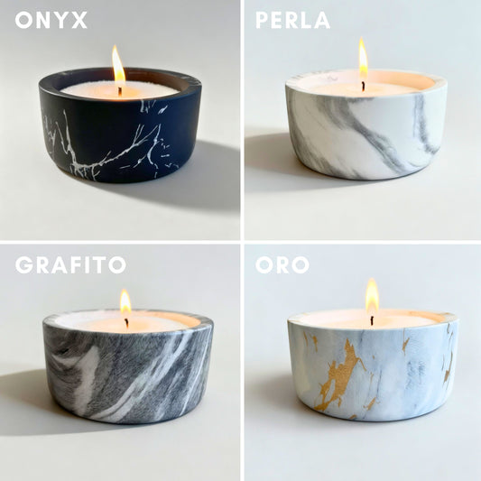 KIT CARRARA 500gr Velas AROMAS + Recipiente