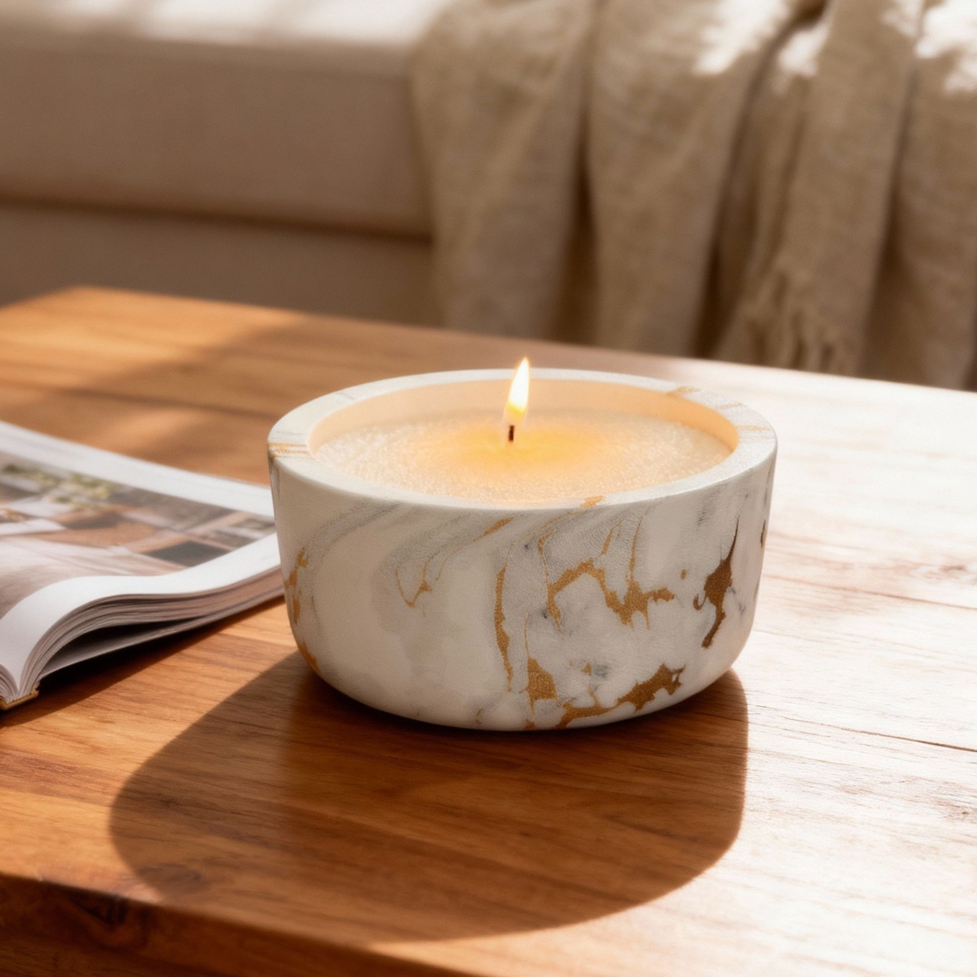 KIT CARRARA 1 Kg Velas AROMAS + Recipiente