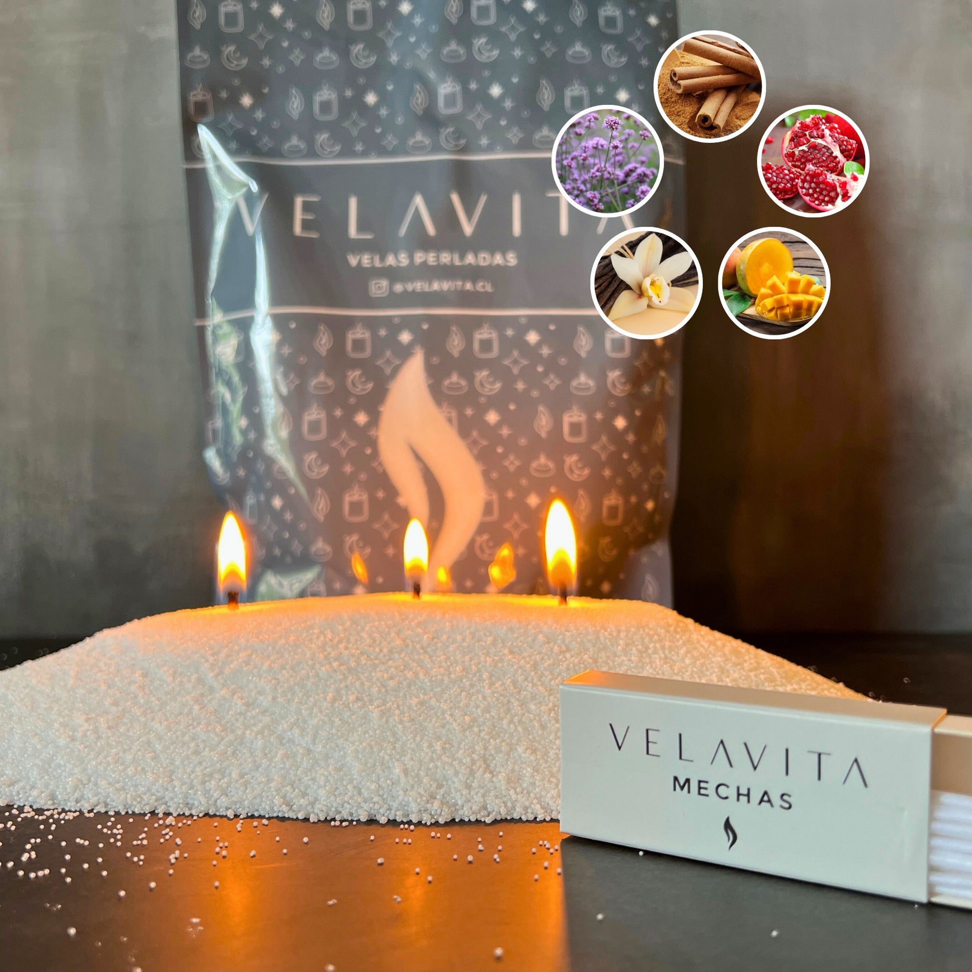 Velas Perladas AROMAS 500g - 120 horas de luz