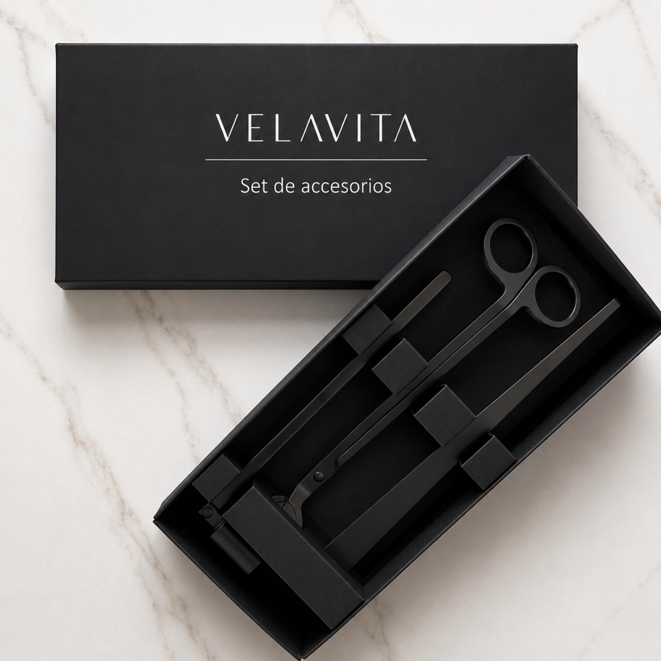 KIT DELUXE - Velas 1 Kg + Encendedor + Set Accesorios + Recipiente