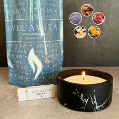 KIT CARRARA 1 Kg Velas AROMAS + Recipiente