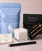 KIT DELUXE - Velas 1 Kg + Encendedor + Set Accesorios + Recipiente