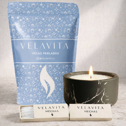 KIT CARRARA 1 Kg Velas AROMAS + Recipiente