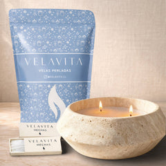 KIT DUNE 1 Kg Velas AROMAS + Recipiente