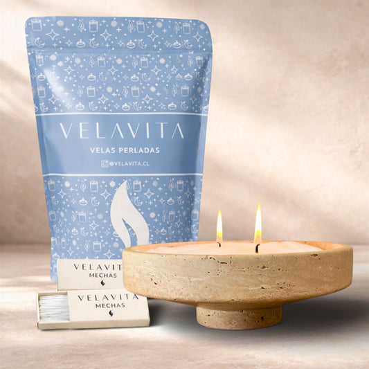 KIT TIVOLI 1 Kg Velas AROMAS + Recipiente
