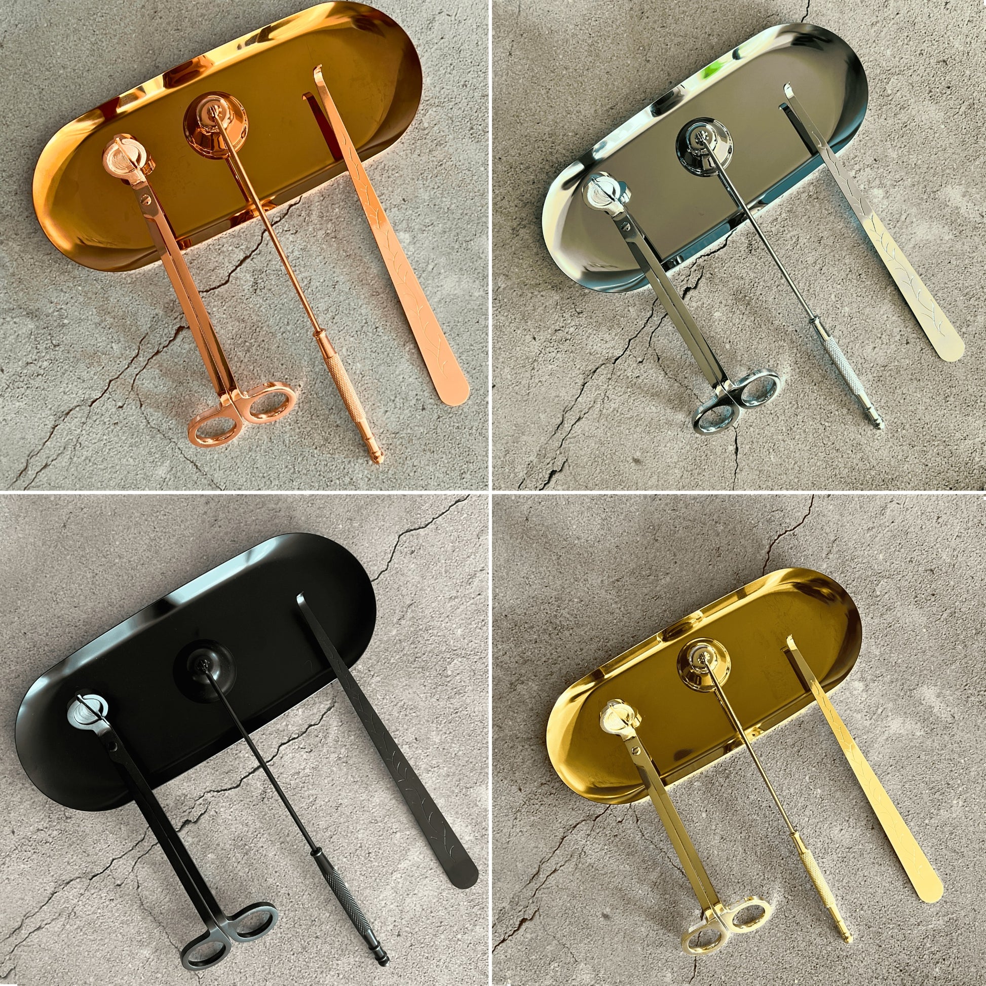 Kit Deluxe - Velas 1 Kg AROMAS + Encendedor + Set Accesorios + Recipiente