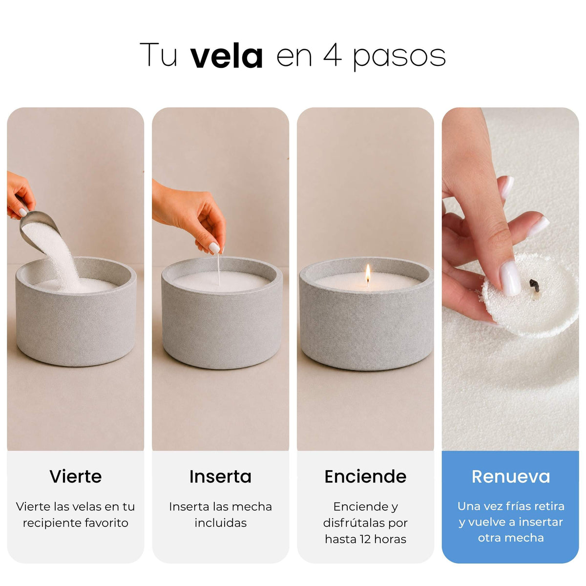 Velas Perladas 1 kg - 240 horas
